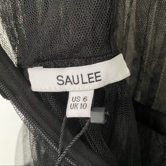 NWT SAU LEE Black Camille Gown - Picture 6 of 10